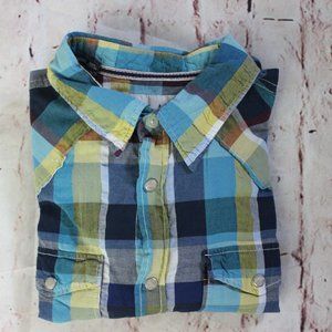 Women's Super Bad Checkered Sz large Green & Blue